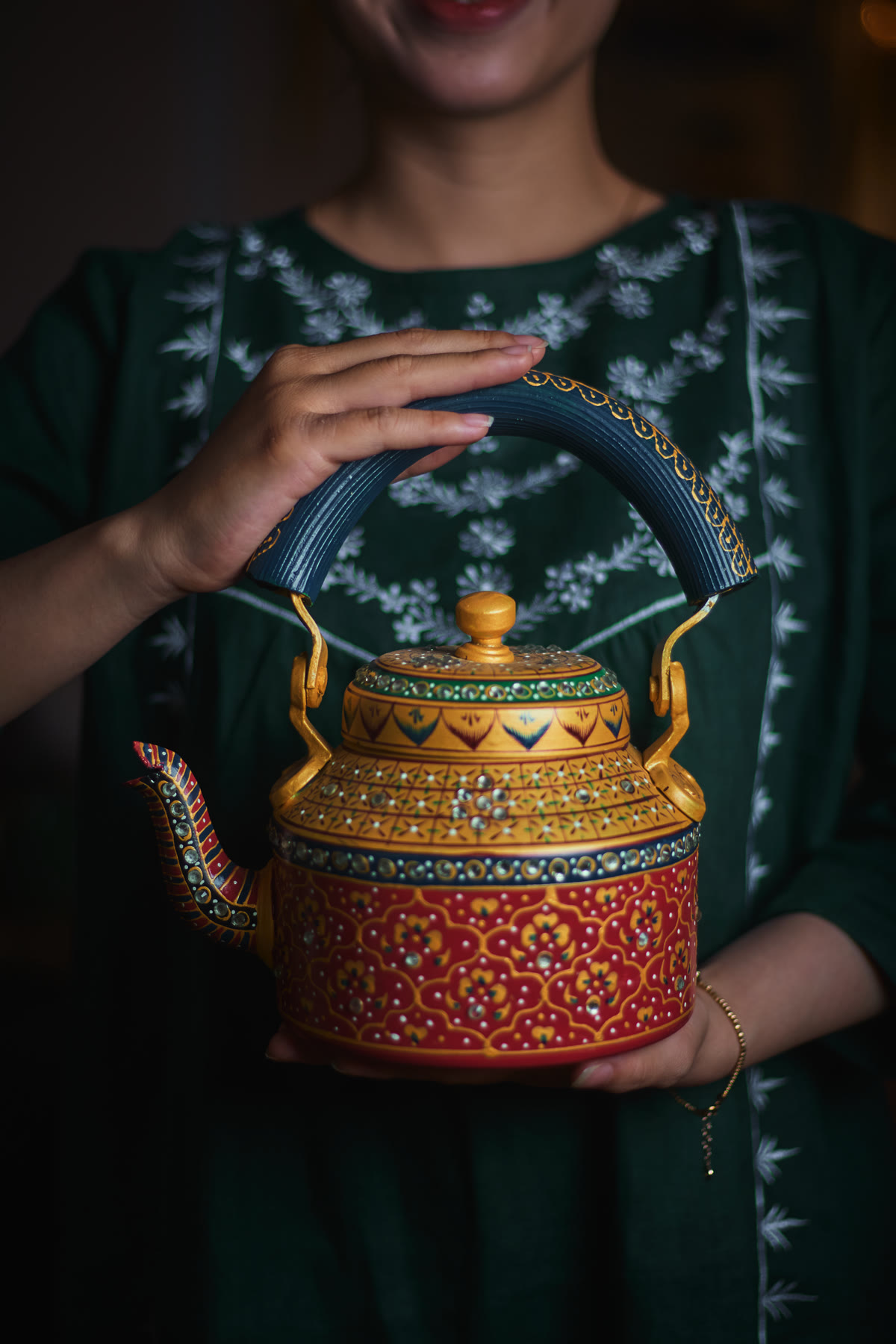 Hand-painted teapot
