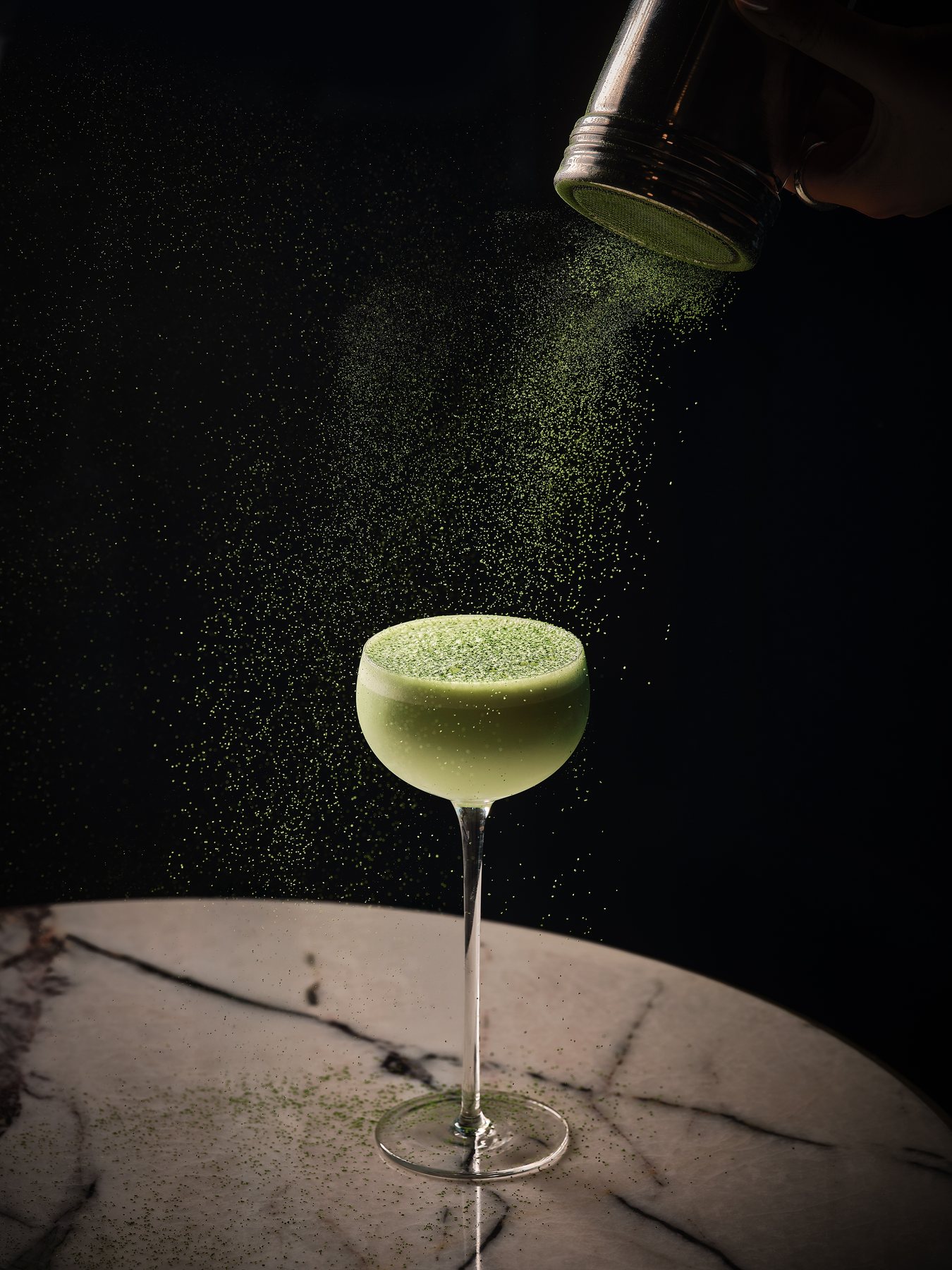 Green coupe cocktail, Stella Bar
